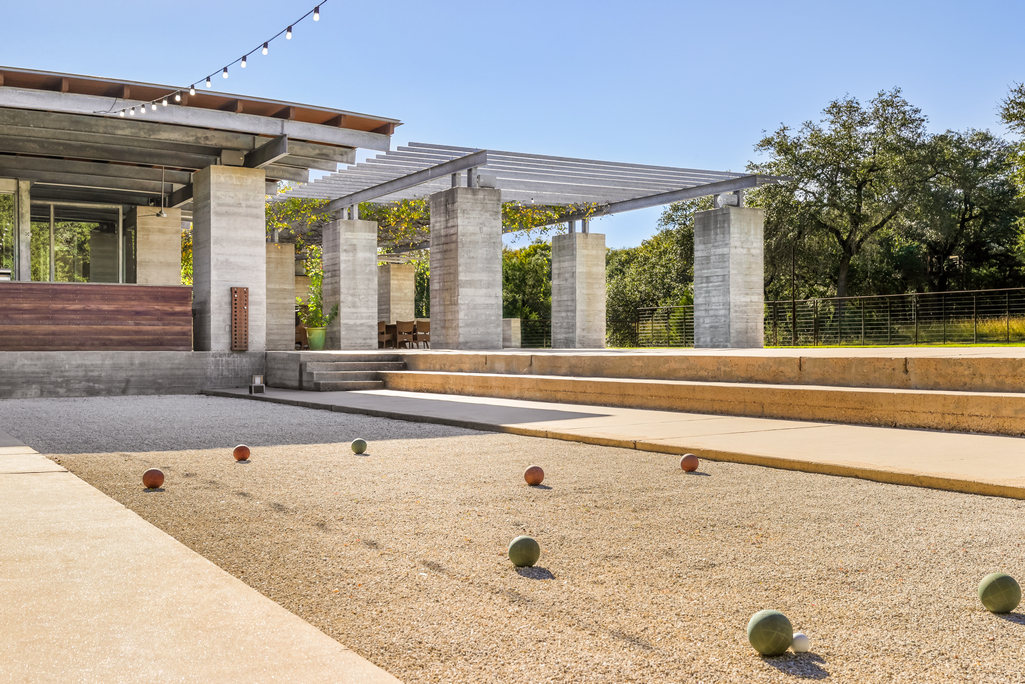 Bocce Court At Modern Architectural Home Located At 2508 N. Cuernavaca Drive, Austin, Texas